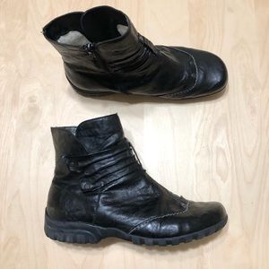 Reiker Leather Booties Leather Boots